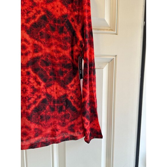 INC International Concepts Red & Black Lava Lamp Long Sleeve Top - Picture 7 of 9